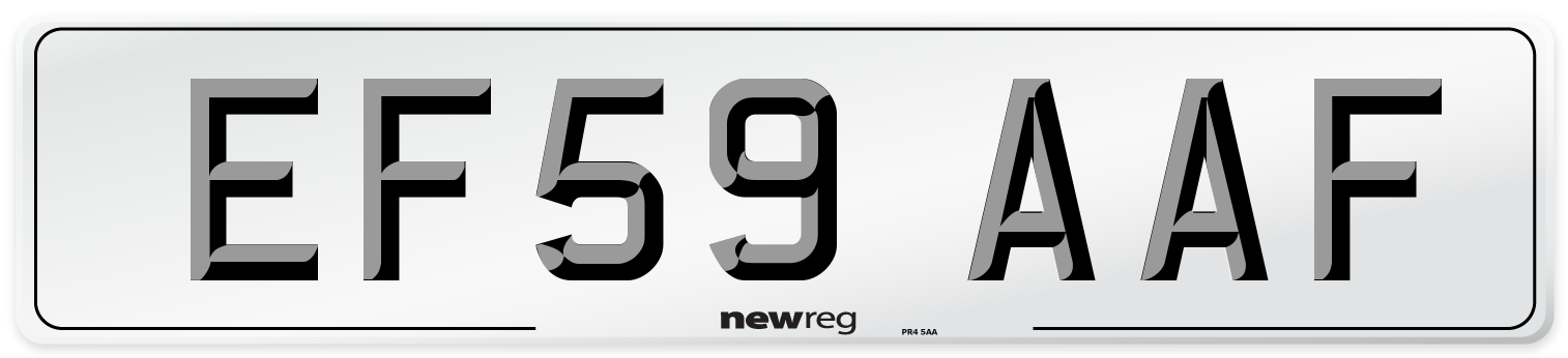 EF59 AAF Number Plate from New Reg